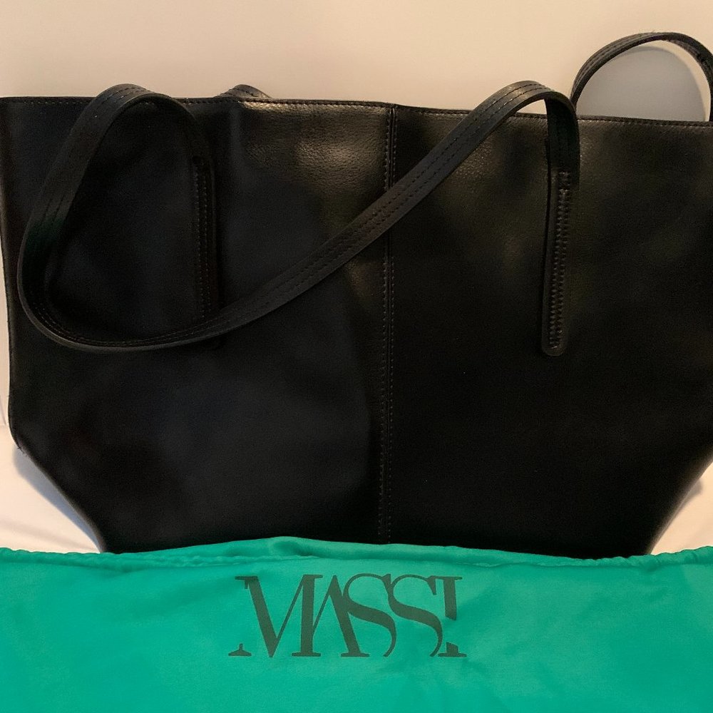 Massi Black leather Large Tote